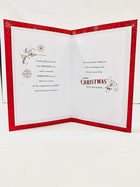 Large Dad Christmas Card What Is a Dad? Christmas Thank You Card for Dad NEW