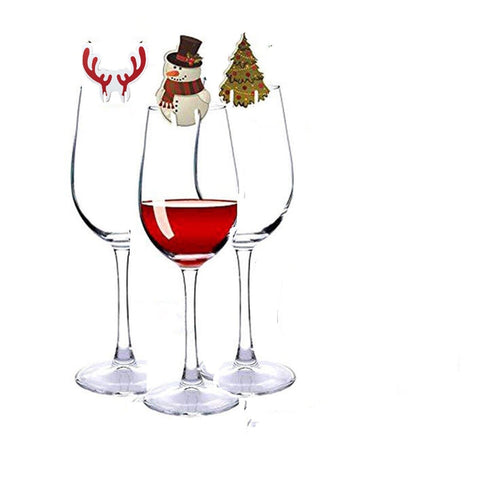 12Pcs Wine Christmas Card Element