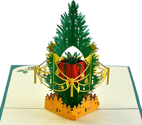 3D Christmas Pop Up Greeting Card Christmas Tree handmade