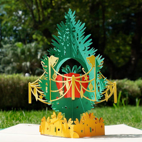 3D Christmas Pop Up Greeting Card Christmas Tree handmade