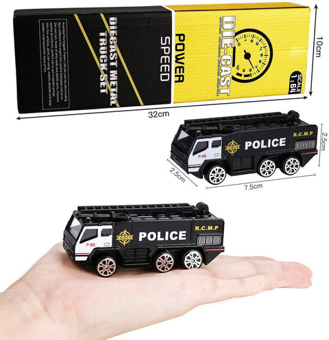 Alloy Police Cars Set 6pc