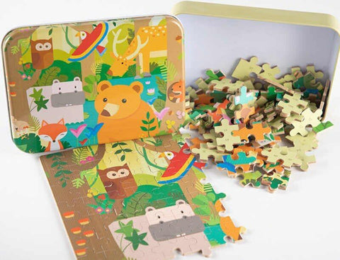 120 Pcs Wooden Jigsaw Animal Puzzles