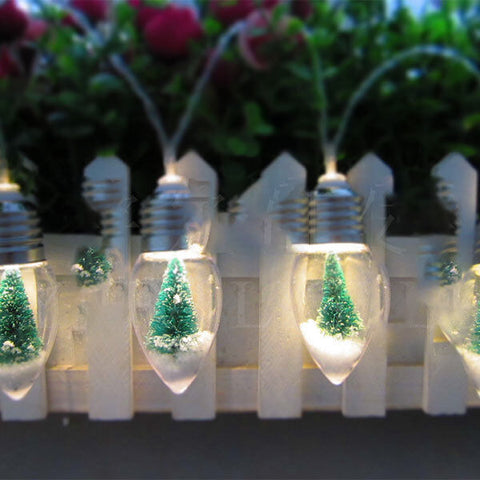 LED Snow Globe Bulb Fairy String Lights