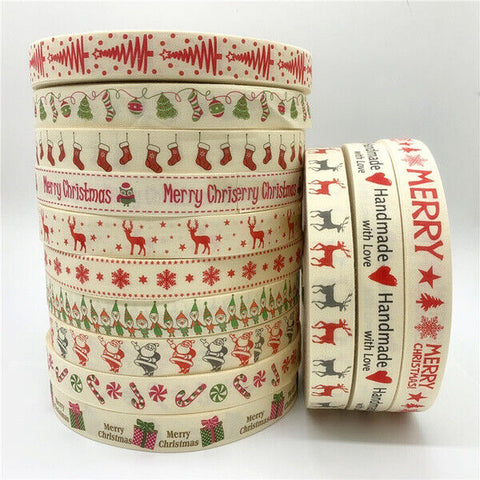 Printed Cotton Gift Wrapping Ribbon - Handmade Design