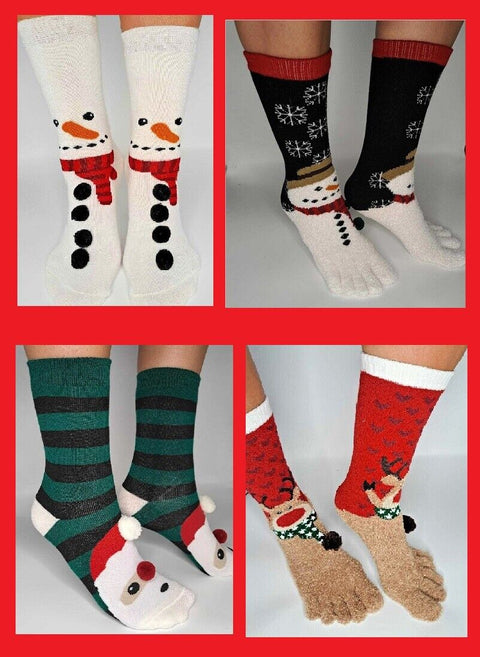 Fluffy Christmas Bed Sleep Socks