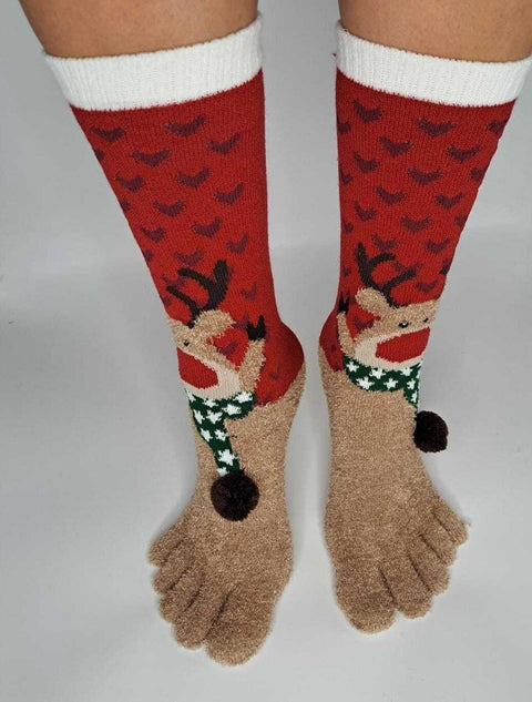 Fluffy Christmas Bed Sleep Socks