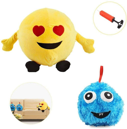 2 x Inflatable Emoji Smile Face Balls