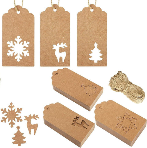 100pcs ECO Christmas Gift Tags