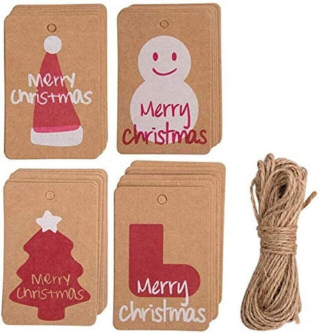 100pcs ECO Christmas Gift Tags