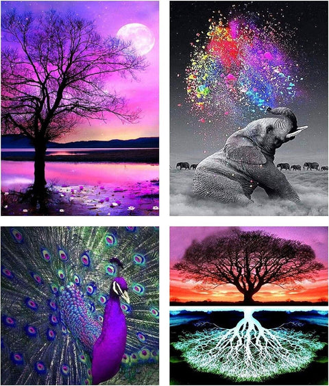 5D DIY Diamond Painting 4 pcs