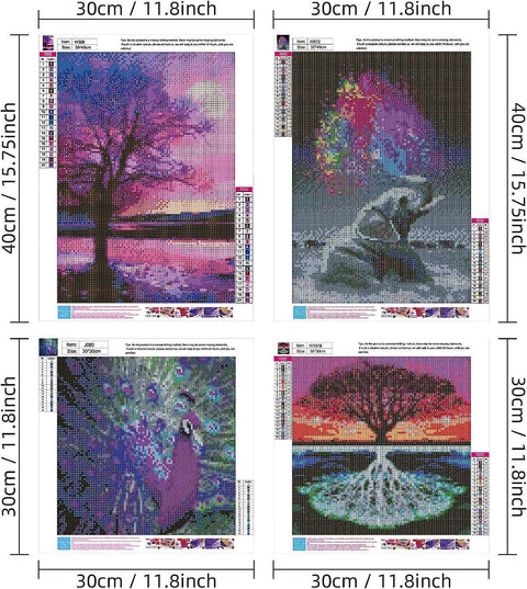 5D DIY Diamond Painting 4 pcs