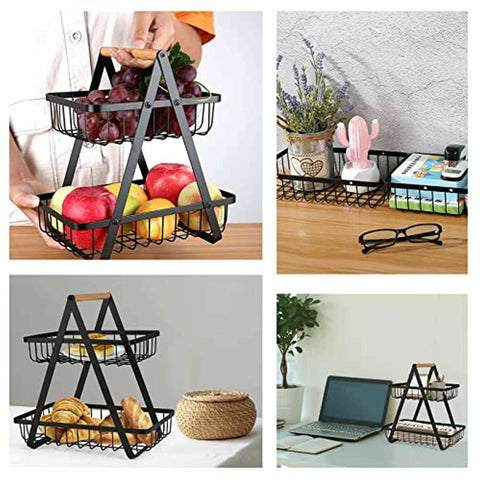 2-Tier Metal Fruit Basket