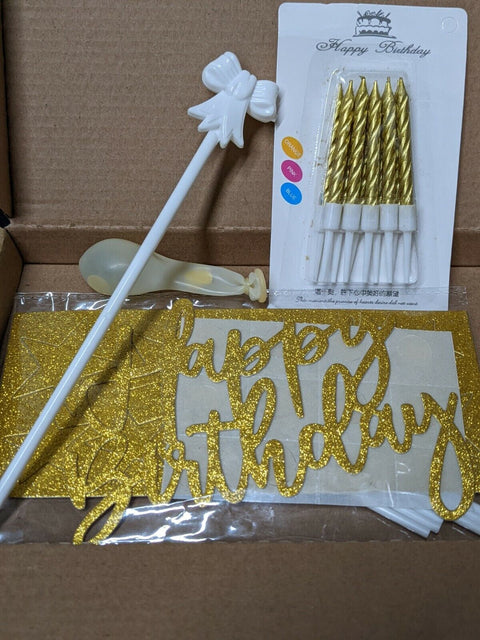 Gold Cake Toppers 5"