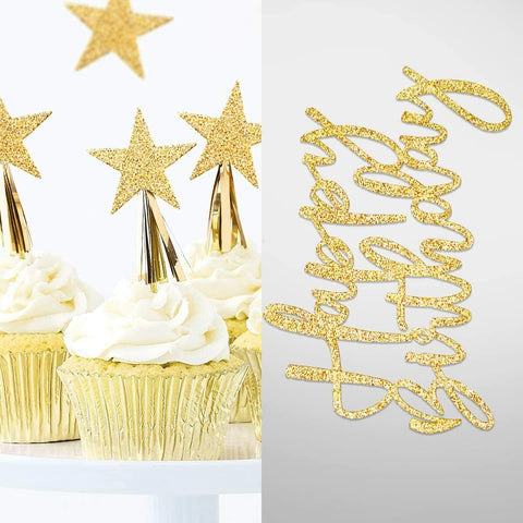 Gold Cake Toppers 5"