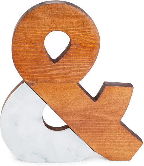 10'' Large Wooden Ampersand & Home Decorative ''and'' Sign