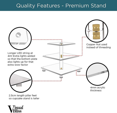 3Tier Acrylic Cake Display Stand