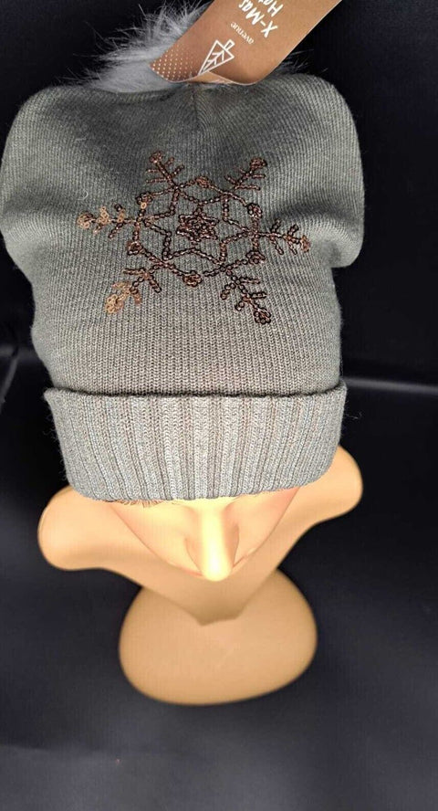 Christmas Cable Knitted Bobble Hat