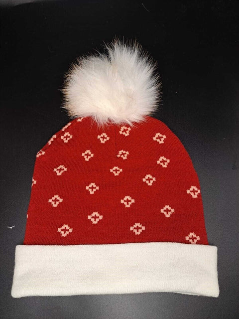 Christmas Cable Knitted Bobble Kids Hat