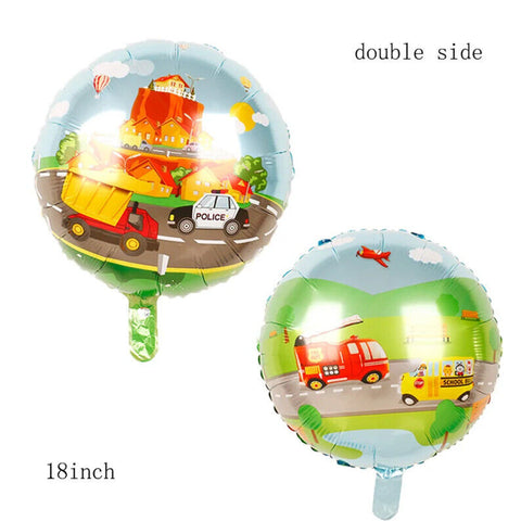 5 pcs Policeman Car Birthday Balloons