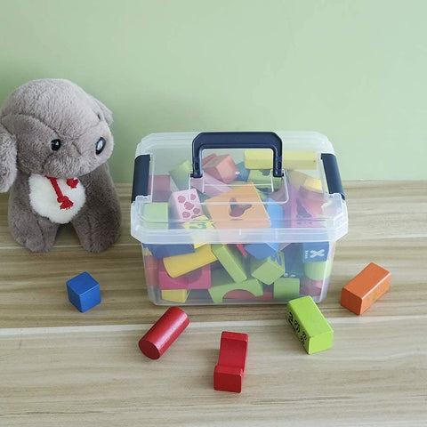 6x Plastic Storage Boxes