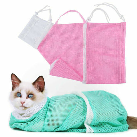 Mesh Cat Grooming Bathing Bag