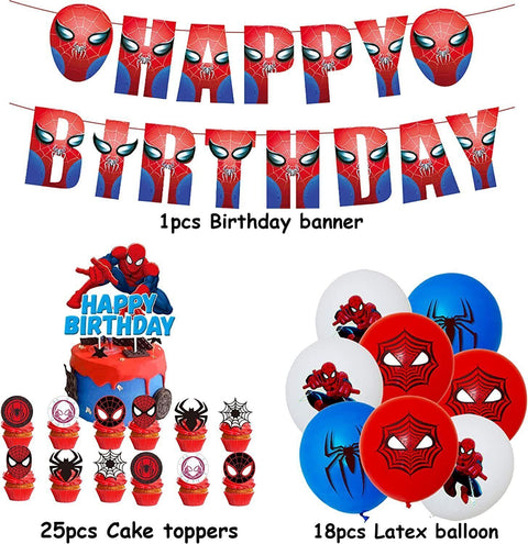 Spiderman Themed Birthday Party Decorations