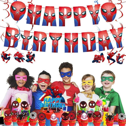 Spiderman Themed Birthday Party Decorations