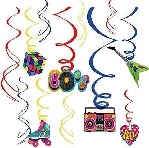 Boom Box Radio Foil Balloon Set Disco Decoration 80's