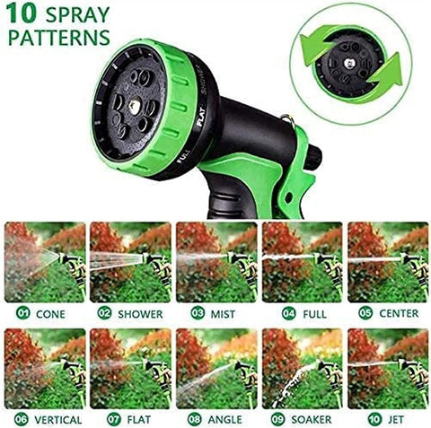 10 Function Spray Nozzle Water Hose Gun Multi Pattern Garden Adjustable Mist