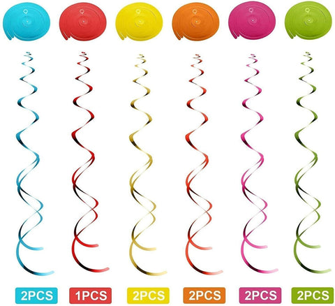 30PCS Hanging Spiral Swirls 100 Days Of School