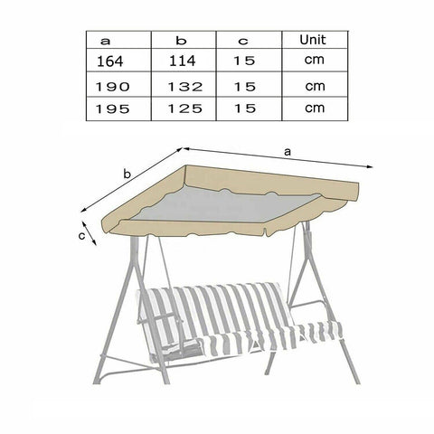 Replacement Swing Seat Canopy Top Cover