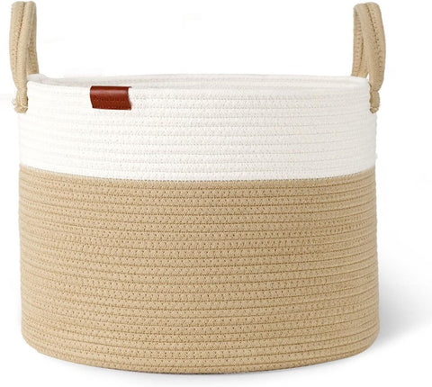 Extra Large Cotton Rope Woven Storage Basket With Handle