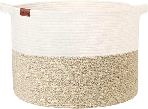 Extra Large Cotton Rope Woven Storage Basket With Handle