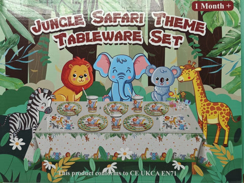 133 pcs Jungle Safari Party Tableware Set