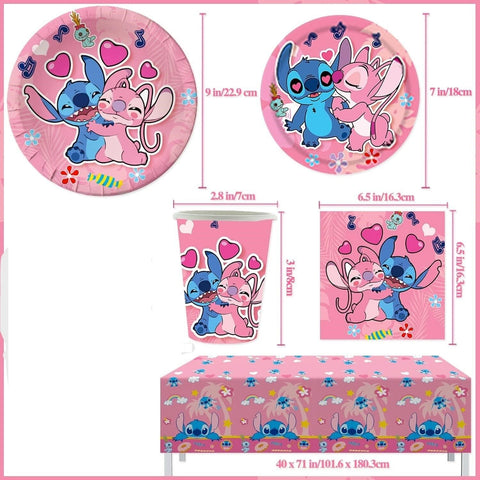 51pcs Stitch & Lilo Pink Party Set