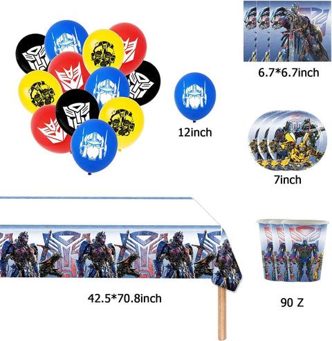 43 pcs Transformers Party Tableware