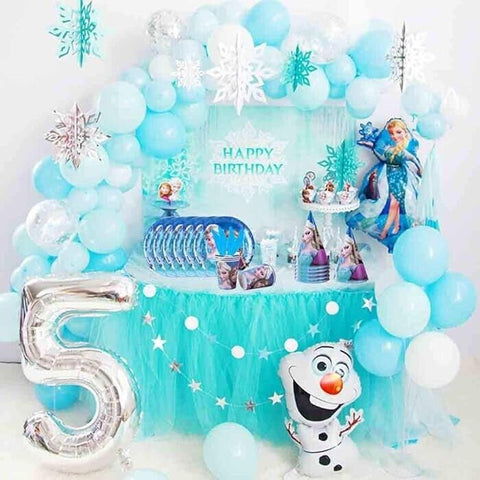 41 pcs Frozen Birthday Tableware And Hats