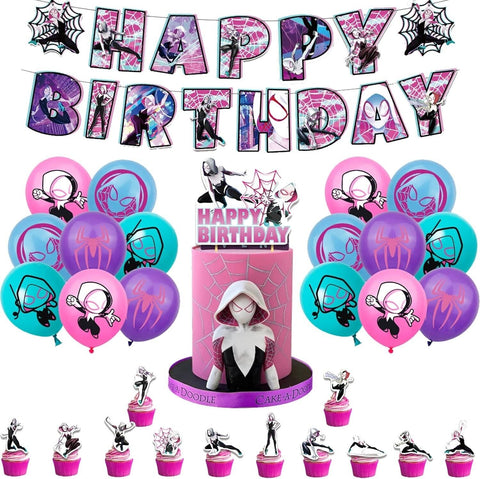 Spider Gwen Birthday Balloons