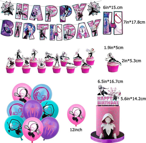 Spider Gwen Birthday Balloons