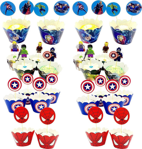 48pcs Avengers Cupcake Wrapper Liners