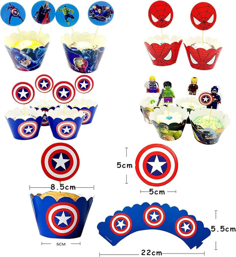 48pcs Avengers Cupcake Wrapper Liners