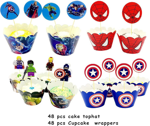 48pcs Avengers Cupcake Wrapper Liners