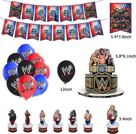 32pcs Wrestling Theme Party Decoration