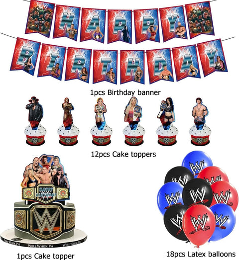 32pcs Wrestling Theme Party Decoration