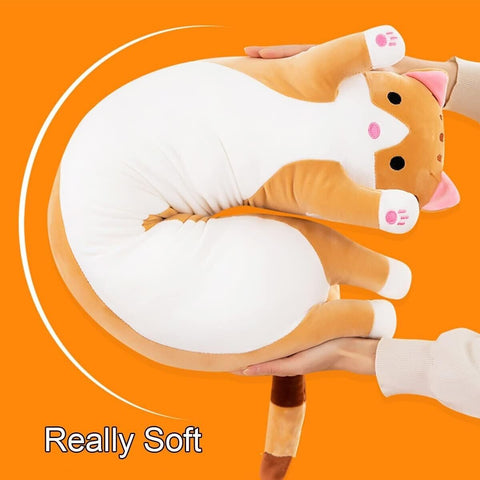 130 cm Long Cute Cat Stuffed Animal Plush Pillow