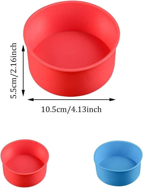 10Pcs 4 Inch Round Cake Silicone Mould Set