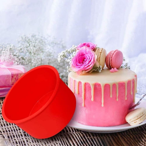 10Pcs 4 Inch Round Cake Silicone Mould Set