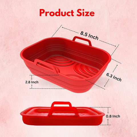 2Pcs Quality Air Fryer Silicone Pot